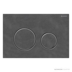 Geberit Sigma21 Flush Button, Mustang Slate, Black Chrome Trim 115.651.JM.1