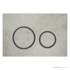 Geberit Sigma21 Flush Button, Concrete Look, Black Chrome Trim 115.651.JV.1