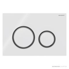 Geberit Sigma21 Flush Button, White, Black Chrome Trim 115.651.SI.1