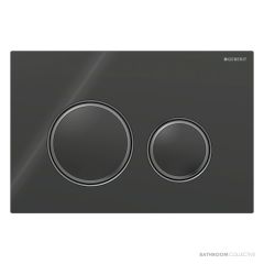 Geberit Sigma21 Flush Button, Black, Black Chrome Trim 115.651.SJ.1