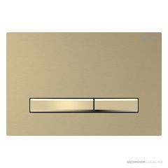Geberit Sigma50 Flush Button, Brushed Brass, Brass Trim 115.672.QF.2