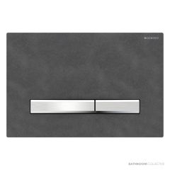 Geberit Sigma50 Flush Button, Slate with Brushed Chrome Button 115.788.JM.2