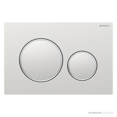 Geberit Sigma20 Flush Button, Finger Print Resistant, Matt Chrome with Chrome Trim 115.882.JQ.1