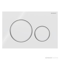 Geberit Sigma20 Flush Button, White with Chrome Trim 115.882.KJ.1