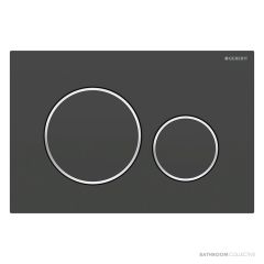 Geberit Sigma20 Flush Button, Black with Chrome Trim 115.882.KM.1