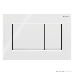 Geberit Sigma30 Flush Button, White with Matt White Trim 115.883.11.1