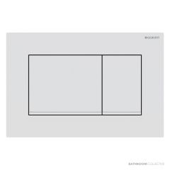 Geberit Sigma30 Flush Button, Matt White, Chrome Trim 115.883.JT.1