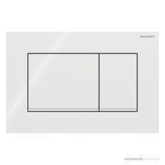 Geberit Sigma30 Flush Button, White, Chrome Trim 115.883.KJ.1