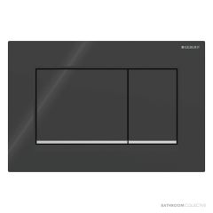 Geberit Sigma30 Flush Button, Black, Chrome Trim 115.883.KM.1