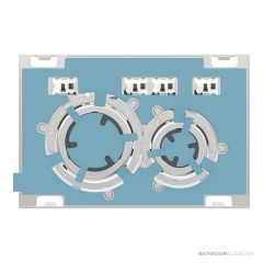 Geberit Sigma21 Flush Button, Matt Black, Chrome Trim 115.884.00.1
