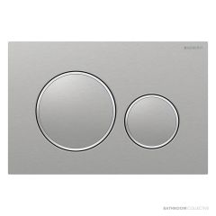 Geberit Sigma20 Flush Button, Stainless Steel with Chrome Trim, Tamper Proof 115.889.SN.1