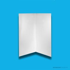 Doccia 3 Sided 1000 x 1000 x 1000 Shower Wall, White DOCCIA-3SIDED1000x1000x1000WALL
