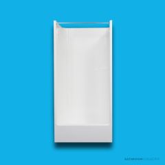 Doccia SE12 900 x 765mm Shower Enclosure, High Step, White SE-12