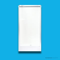 Doccia SE15 900 x 765mm Shower Enclosure, High Step, White SE-15