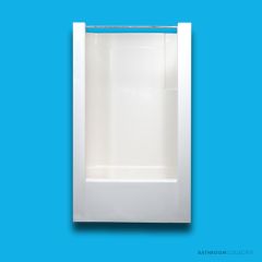 Doccia SE22 1110 x 750mm Shower Enclosure, High Step, White SE-22