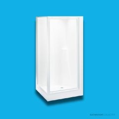 Doccia SE30 915 x 915mm Corner Shower Enclosure, Low Step, White SE-30