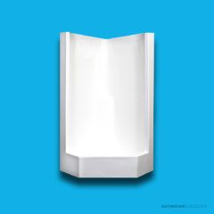 Doccia SE36 920 x 920mm Corner Shower Enclosure, High Step, White SE-36