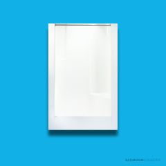 Doccia SE41 1275 x 780mm Shower Enclosure, High Step, White SE-41
