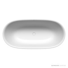 Kaldewei Meisterstück Oyo Duo Freestanding Bath 1630 x 770 x 580mm, Enamel Push Open Waste 01-1050-4035
