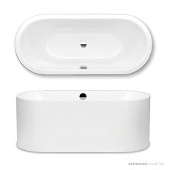 Kaldewei Meisterstuck Classic Duo Oval Freestanding Bath 1600 x 700mm, EasyClean Alpine White 01-1112