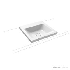 Kaldewei Cono Inset Countertop Washbasin 1TH 500 x 500 x 40mm, Freeflow Waste 01-3076