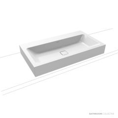 Kaldewei Cono Countertop Washbasin 1TH 900 x 500 x 120mm, Freeflow Waste 01-3086