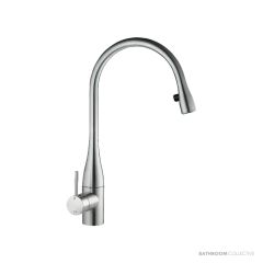 KWC Eve Pull-Out Sink Mixer with Light - Stainless Steel 10.121.103.700
