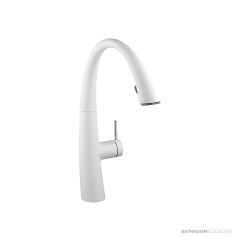 KWC Zoe Pull-Out Spray Sink Mixer with Light - Glacier White 10.201.122.150
