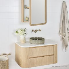 Loughlin Alura Arch Single Door Timber Shaving Cabinet with 2 Shelves ALURAARCHCAB