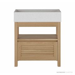 Loughlin Hargraves Single Drawer with Open Shelf Freestanding Timber Vanity on Legs HARGRAVESONLEG