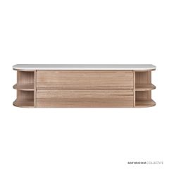 Loughlin Marley Double Drawer with Double Open Shelves Wall Hung Timber Vanity MARLEYVANITYDOS