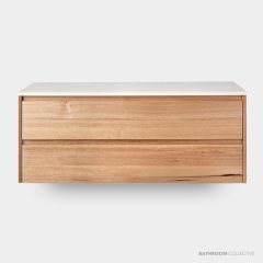 Loughlin Staples Double Drawer Wall Hung Timber Vanity - Tassie Oak STAPLESVANITY