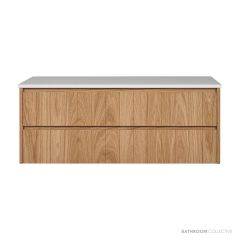Loughlin Yarra Double Drawer Wall Hung Timber Veneer Vanity YARRAVANITY