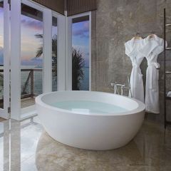 Apaiser Lunar 1740mm Stone Freestanding Bath LUNAR-BATH-1740-5399-X3