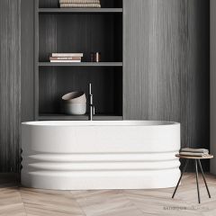 Apaiser Ode 1600mm Stone Freestanding Bath ODE-BATH-1600-50508-X3