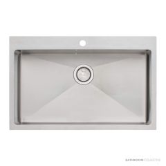 Oliveri Apollo Top, Flush & Under Mount Mega Bowl Sink 800mm, Stainless AP1491