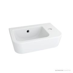 Oliveri Dublin Wall Hung Single Compact Basin With Tap Landing 370mm