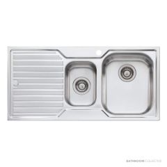 Oliveri Diaz Topmount 1 & 1/2 Double Bowl Sink 980mm