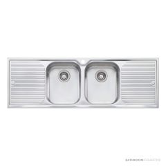 Oliveri Diaz Topmount Double Bowl Sink 1430mm