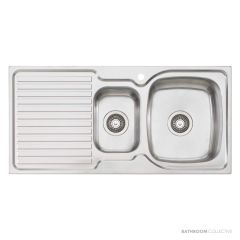 Oliveri Endeavour Topmount 1 & 1/2 Double Bowl Sink 980mm