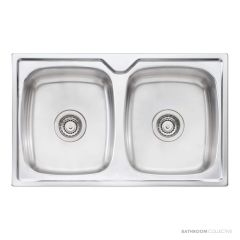 Oliveri Endeavour Topmount Double Bowl Sink 770mm