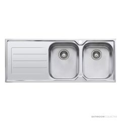 Oliveri Flinders Topmount Double Bowl Sink 1200mm