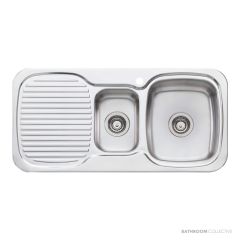 Oliveri Lakeland Topmount 1 & 1/2 Double Bowl Sink 980mm