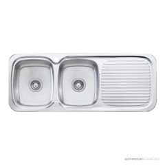 Oliveri Lakeland Topmount Double Bowl Sink 1200mm