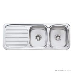 Oliveri Lakeland Topmount Double Bowl Sink 1200mm
