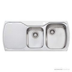 Oliveri Monet Undermount 1 & 3/4 Double Bowl Sink 1100mm
