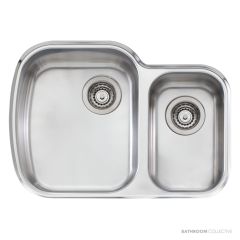 Oliveri Monet Undermount 1 & 1/2 Double Bowl Sink 675mm