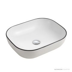 Oliveri Naples Counter Top Black Line Basin 465mm