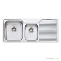 Oliveri Nu-Petite Topmount 1 & 3/4 Double Bowl Sink 1150mm