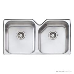 Oliveri Nu-Petite Undermount Double Bowl Sink 881mm